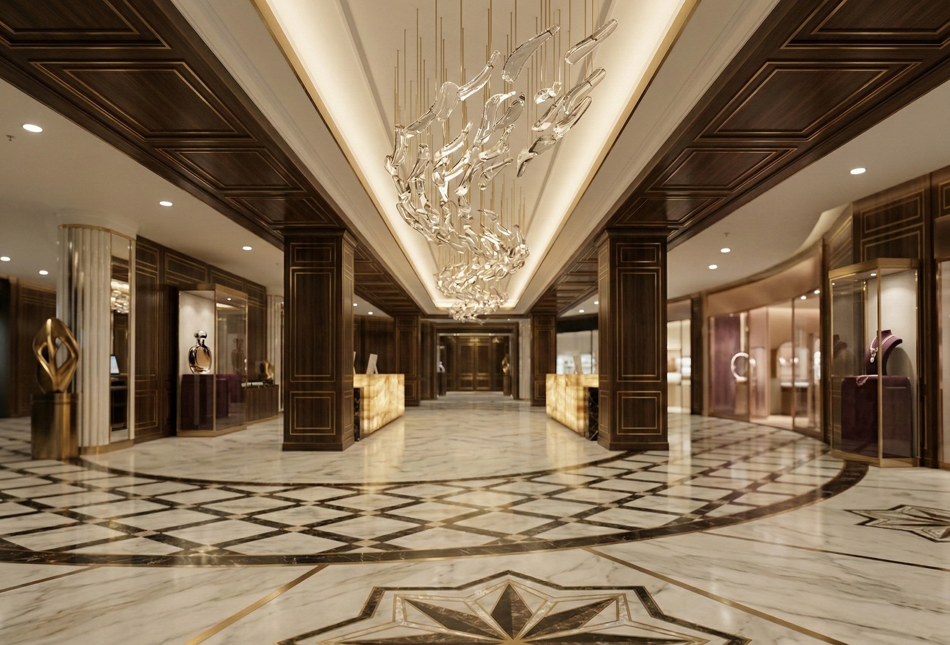 Abstract blur defocused shopping mall